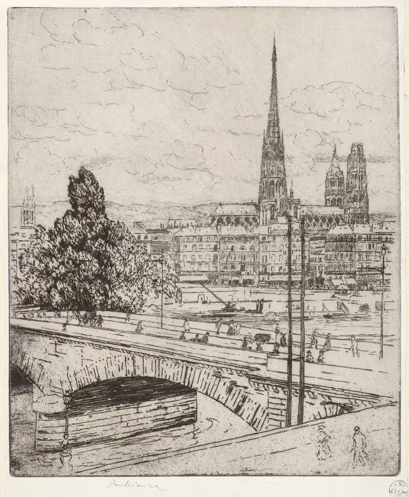Мост Корнель в Руане by Юзеф Панкевич, 1904 — digital art print download