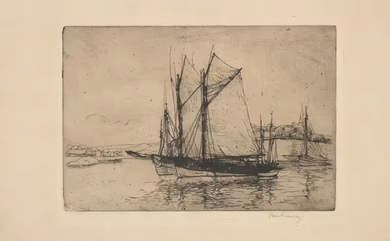 Порт в Конкарно by Юзеф Панкевич, 1908 — digital art print download