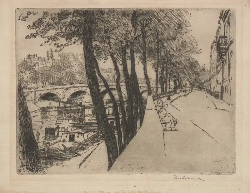 Quai d'Anjou в Париже by Юзеф Панкевич, 1902 — digital art print download
