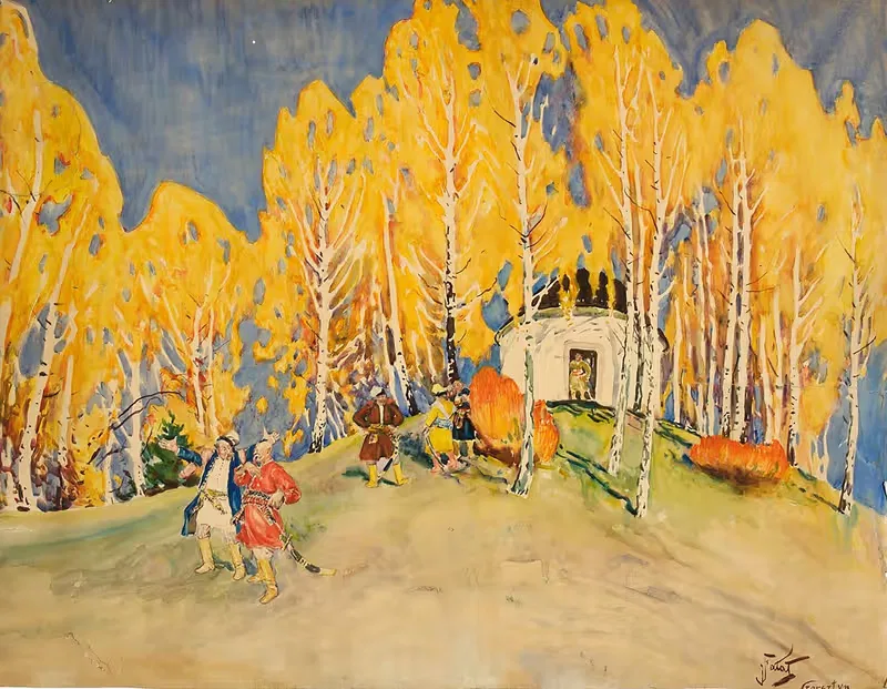 Дворяне в березовом лесу — Юлиан Фалат