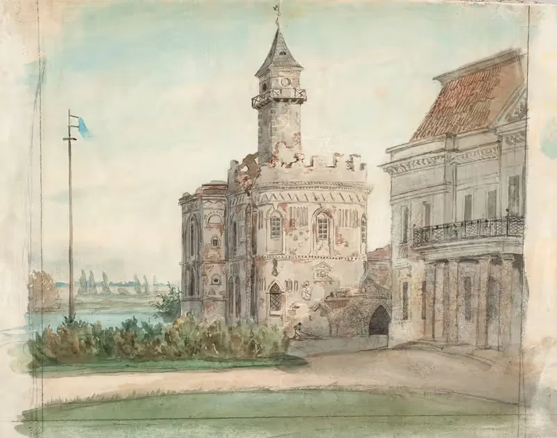 Castle and palace in Radziejowice — Juliusz Kossak