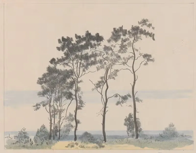 Маленькие сосны № I by Леон Вычулковский, 1918 - 1919 — digital art print download