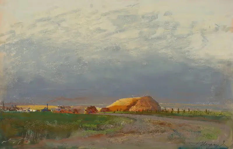 Threshing in Ukraine by Leon Wyczółkowski, 1912 — digital art print download