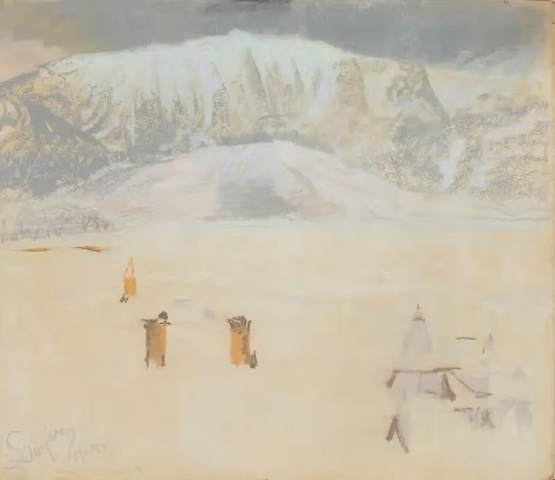Зима в Закопане by Леон Вычулковский, 1905 — digital art print download