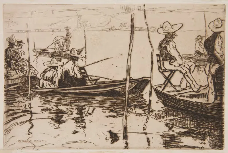 На лодках by Ричард Ранфт, 1900-1916 — digital art print download