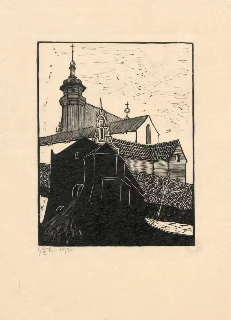 Львов – Церковь Бернардинов II by Виктория Горыńска, 1930 — digital art print download