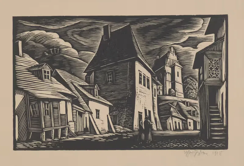 Улица в Казимежу by Владислав Скоциляс, 1928 — digital art print download