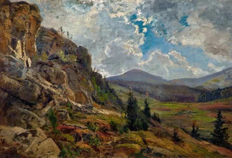 Горно-лесной пейзаж by Войцех Герсон, 1885 — digital art print download