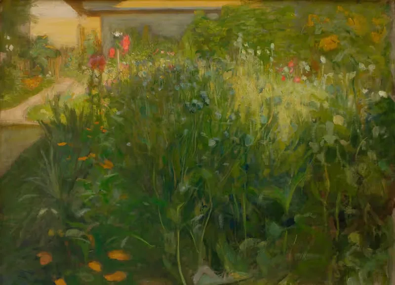 Flower garden by Wojciech Weiss, 1900 — digital art print download
