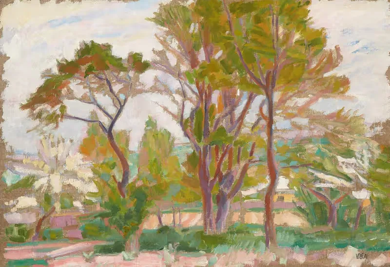 Landscape with Trees by Войцех Вейс, 1910 — digital art print download