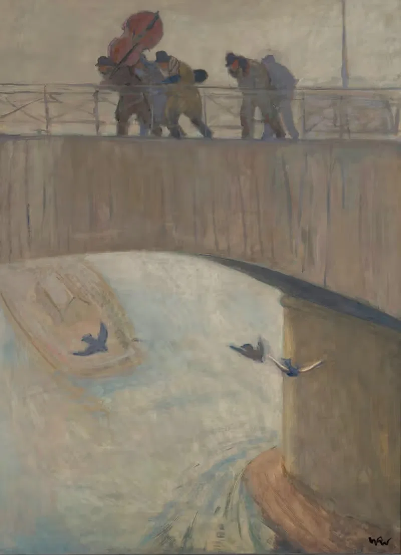 Музыканты на мосту by Войцех Вейс, 1904 — digital art print download