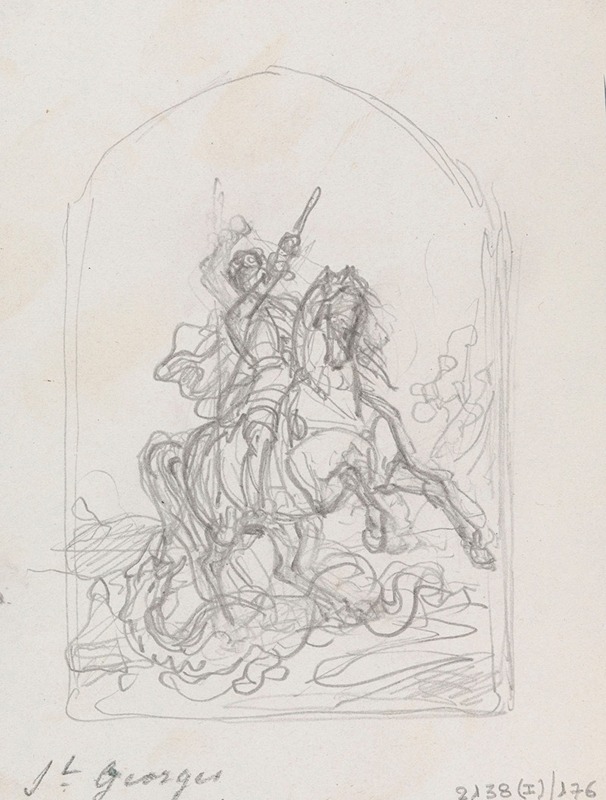 Saint George Defeats the Dragon by Никаз Де Кейзер — digital art print download
