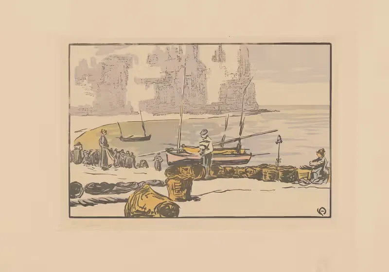 Маленький пляж (Ипор) by Амеде Жоа, 1902 — digital art print download