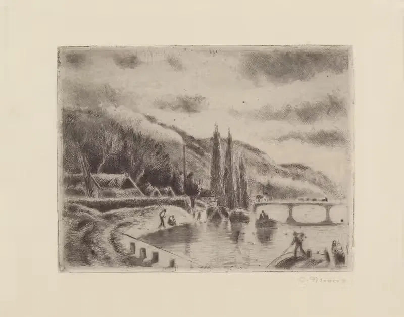 Côte Ste-Catherine, Rouen by Camille Pissarro, 1884 — digital art print download