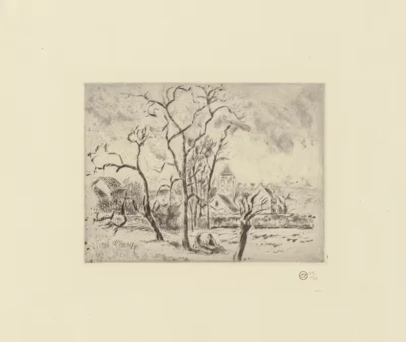 Église d'Osny près Pontoise — Camille Pissarro