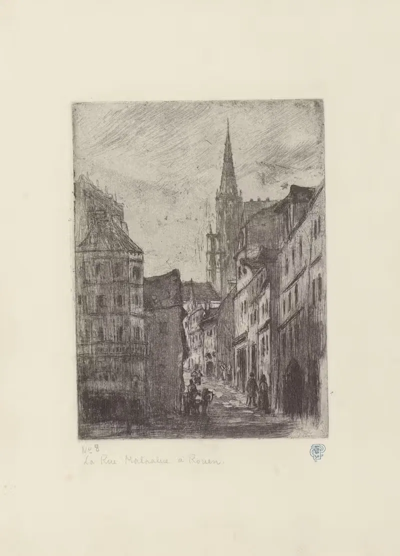 La rue Malpalue by Camille Pissarro — digital art print download