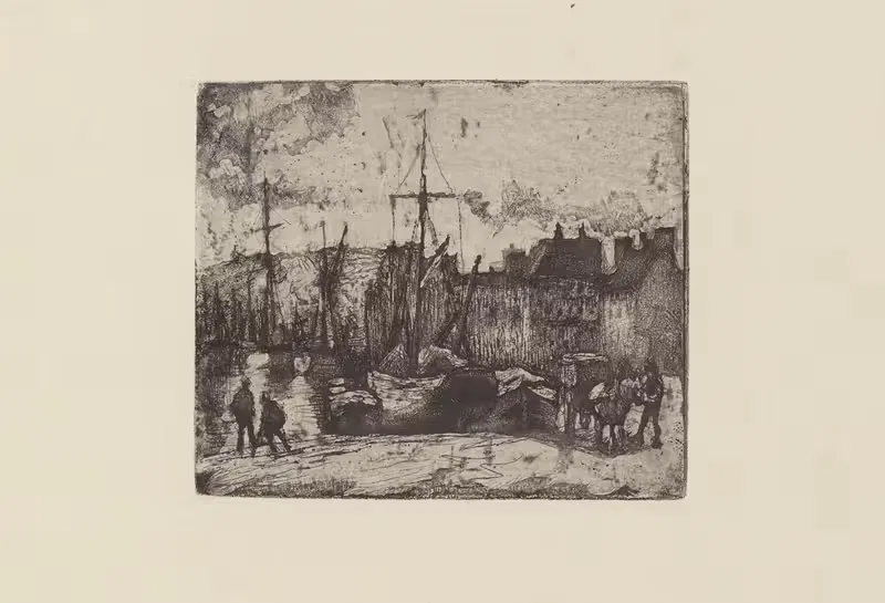 Порт Руана by Камиль Писсарро, 1885 — digital art print download