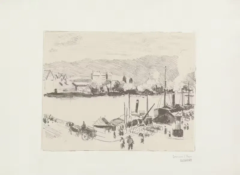 Quai Boieldieu, à Rouen by Camille Pissarro — digital art print download