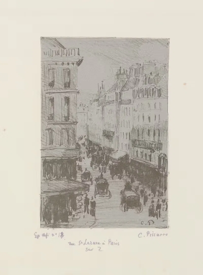 Улица Сен-Лазар, Париж by Камиль Писсарро, 1897 — digital art print download