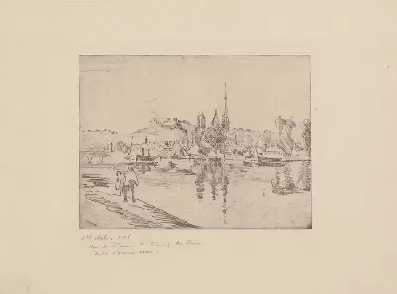 Vue de Rouen, cours la Reine — Camille Pissarro