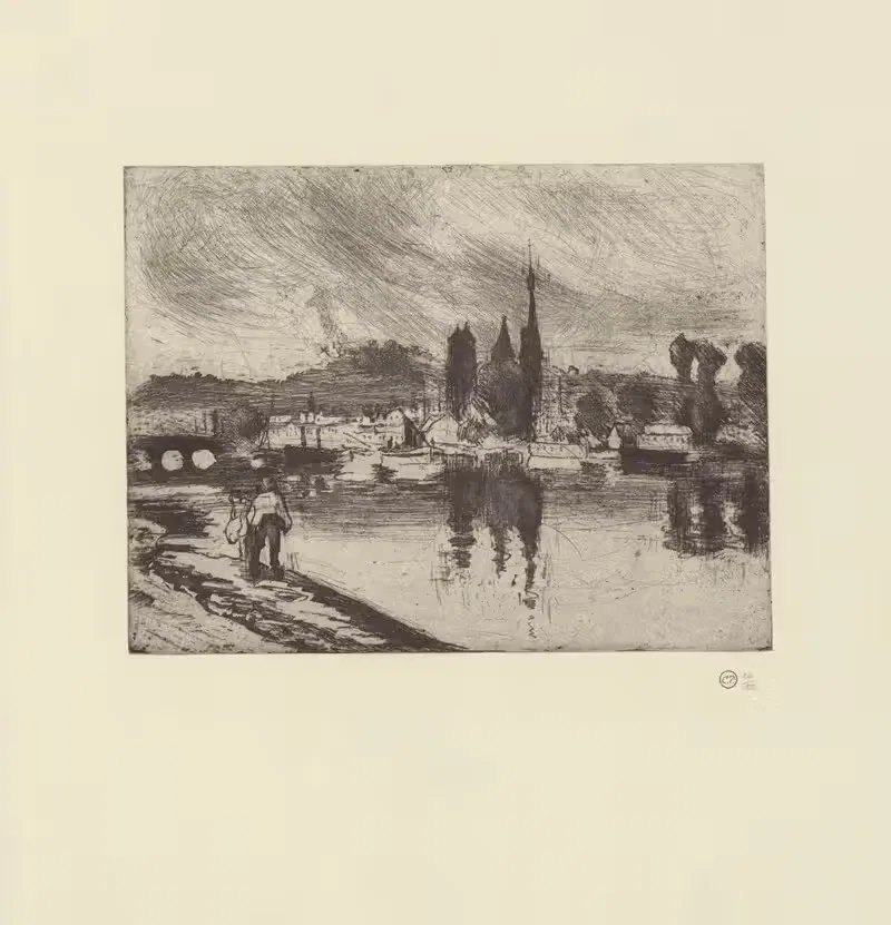 Vue de Rouen, Cours-la-Reine — Camille Pissarro