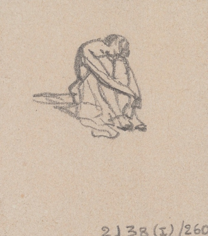 Seated Huddled Figure by Никаз Де Кейзер — digital art print download