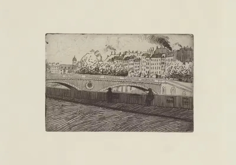 Мост Сен-Мишель by Феликс Валлотон, 1893 — digital art print download