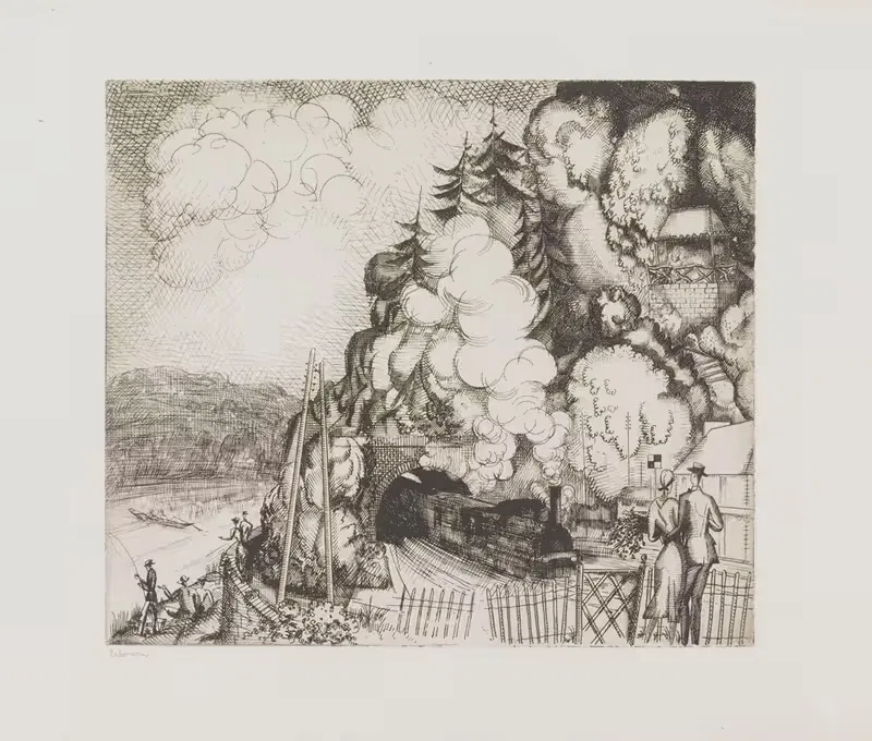 Пейзаж с туннелем by Жан-Эмиль Лабурёр, 1920 — digital art print download