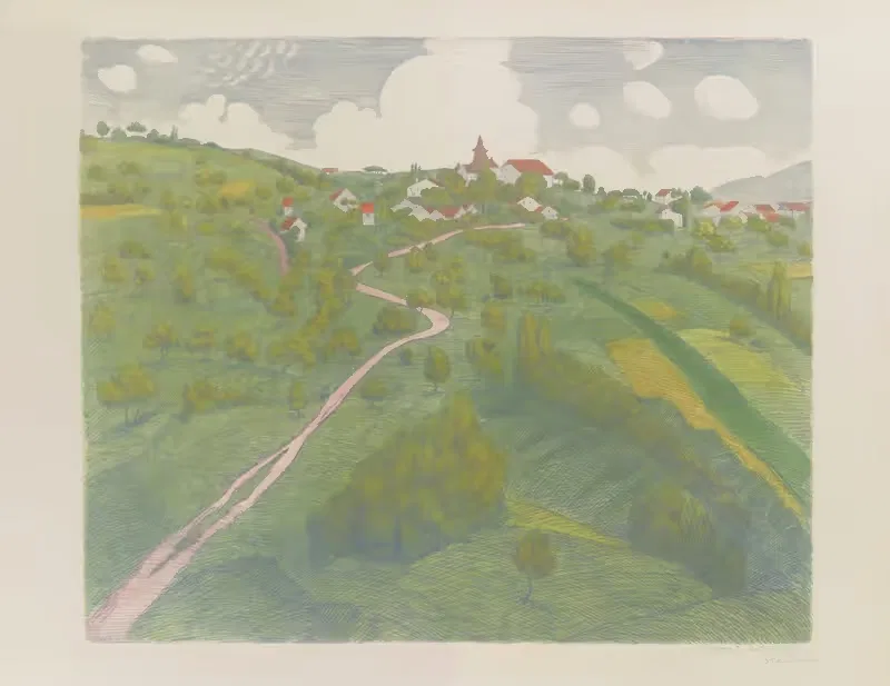 Vue de Belmont, près de Lausanne — Théophile Alexandre Steinlen