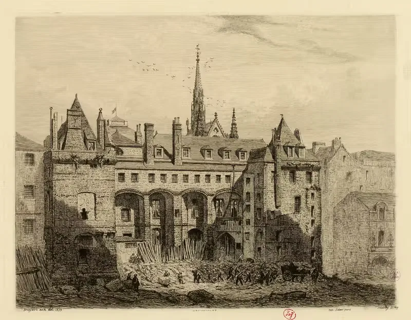 Cour Lamoignon ou St-Martin au Palais de Justice — Alfred Alexandre Delauney