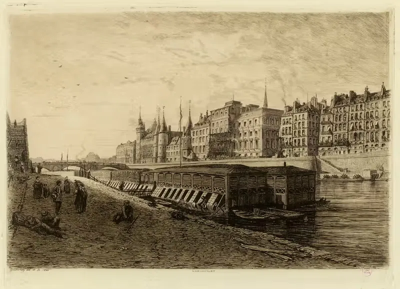 Набережная Часов by Альфред Александре Делоне, 1866 — digital art print download