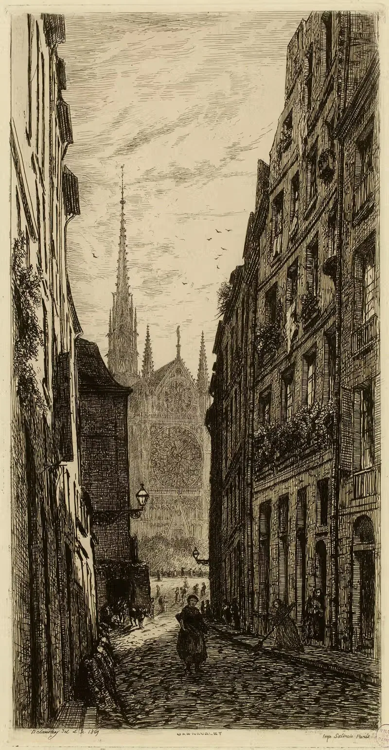 Улица дю Фуар by Альфред Александре Делоне, 1866 — digital art print download