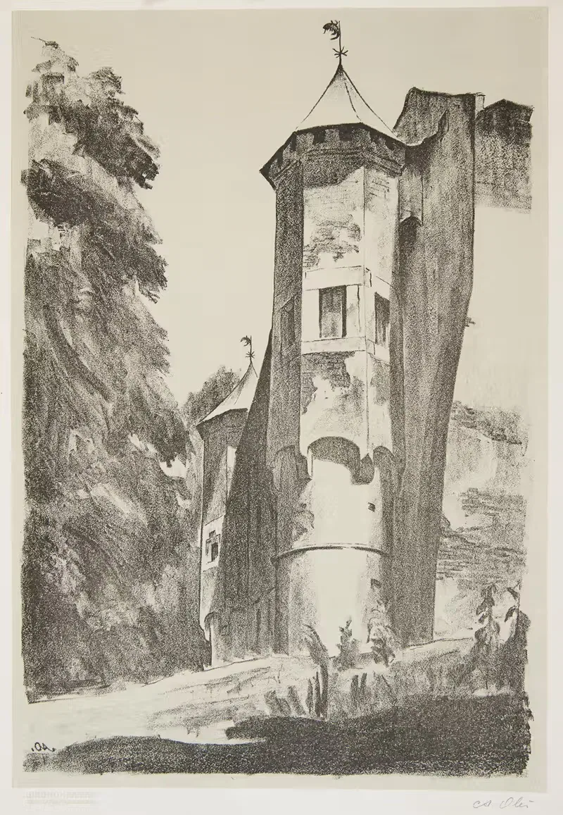 Дębно – Замок by Анджей Зигмунт Олещ, 1923 — digital art print download