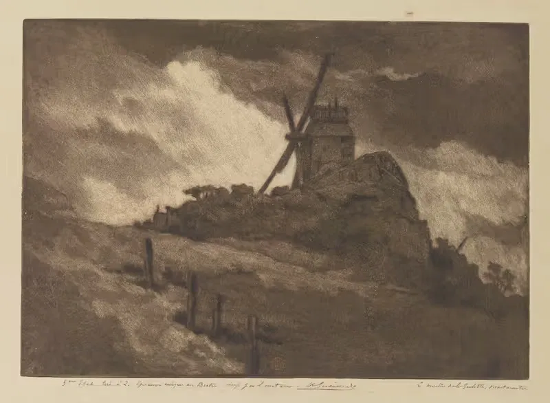 Le moulin de la Galette, Montmartre — Henri-Charles Guérard