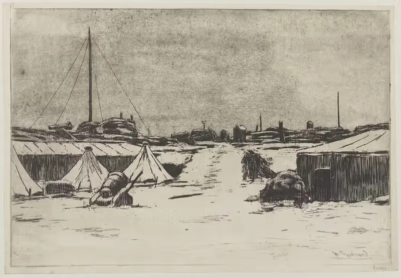 Бастион, эффект снега by Анри-Шарль Герар, 1888 — digital art print download