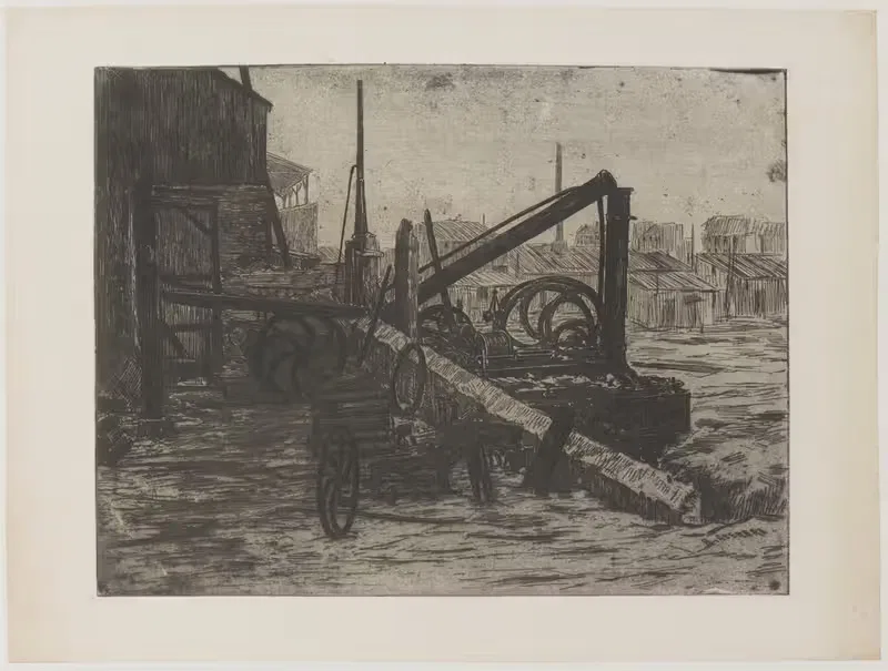 Usine ou Incendie d'usine — Henri-Charles Guérard