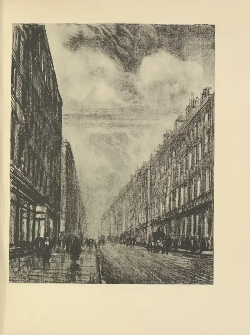 Улица Бейкер by Джозеф Пеннел, 1928 — digital art print download