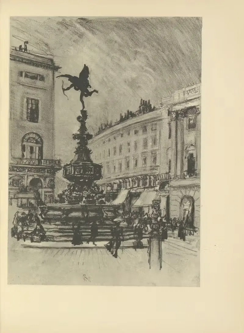 Пикадилли Сёркус by Джозеф Пеннел, 1928 — digital art print download