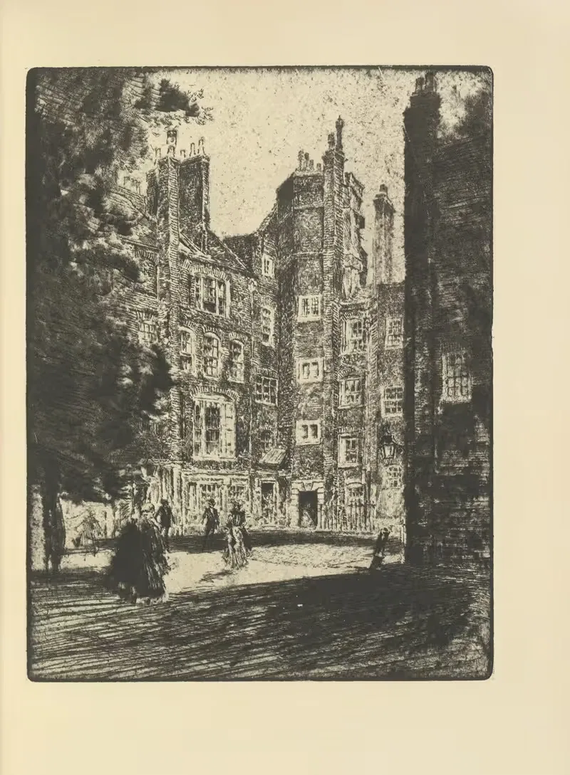 Old Court, Lincoln's Inn — Joseph Pennell
