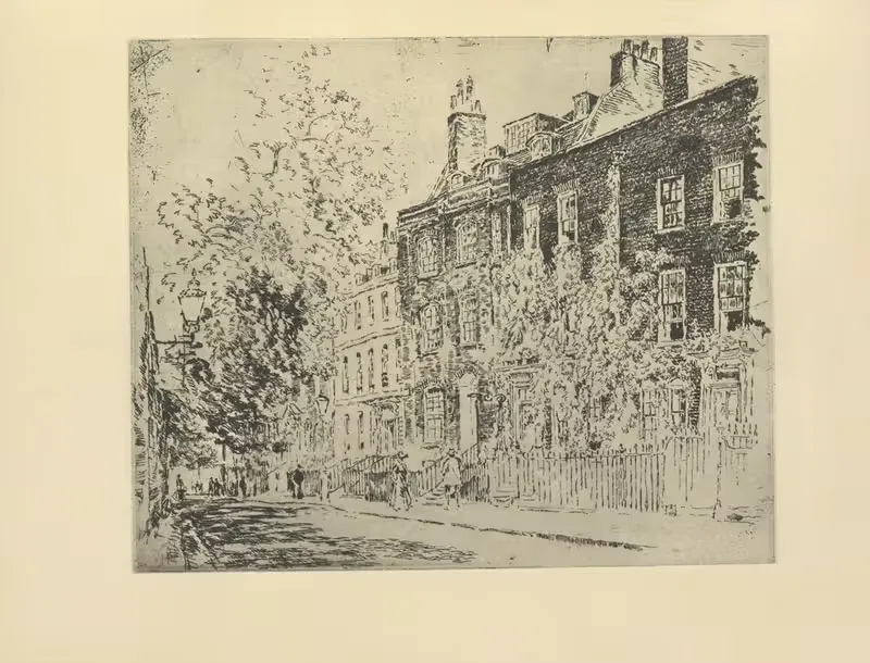 Великая колледжская улица by Джозеф Пеннел, 1928 — digital art print download
