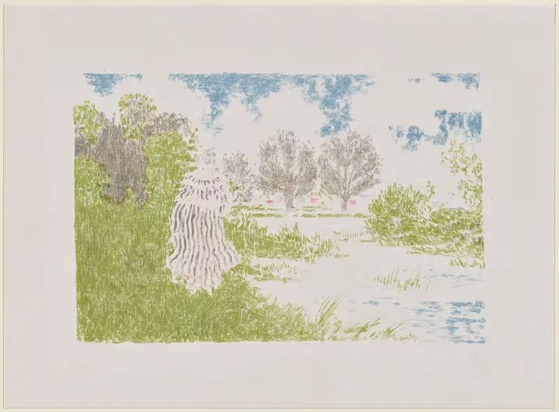 Femme en robe à rayures — Ker-Xavier Roussel