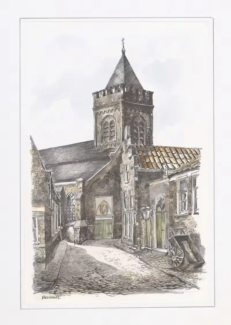 St. Nicolaaskerk by Bob Brobbel, 1950 — digital art print download