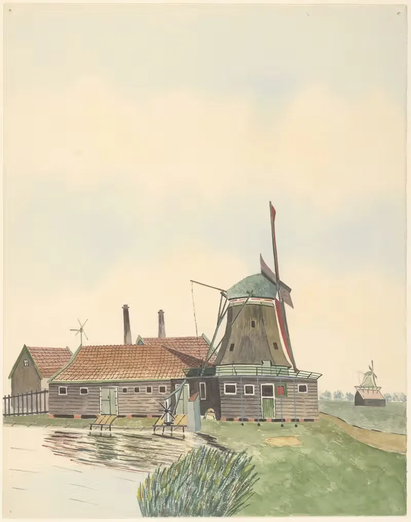molen; De Kikkert aan de Noorddijk — Johannes Nicolaas Eijman