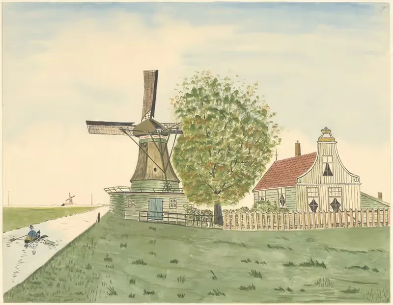 molens; houtzaagmolen De Haan — Johannes Nicolaas Eijman