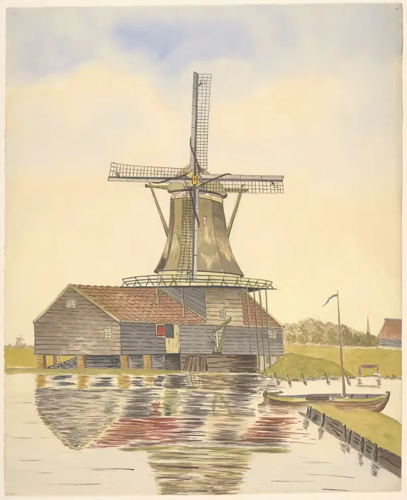molens; verfmolen Het Oosterkattegat — Johannes Nicolaas Eijman