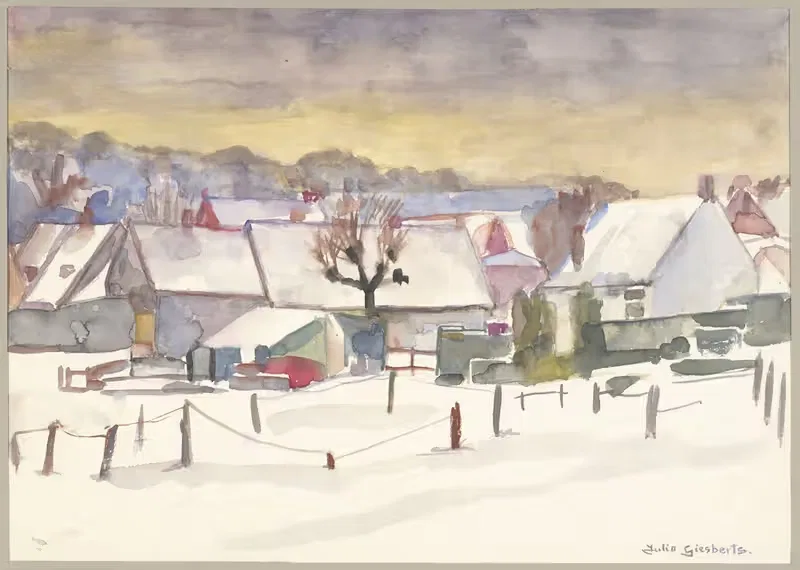 Winters stadsgezichtje van Bennebroek — Julia Giesberts