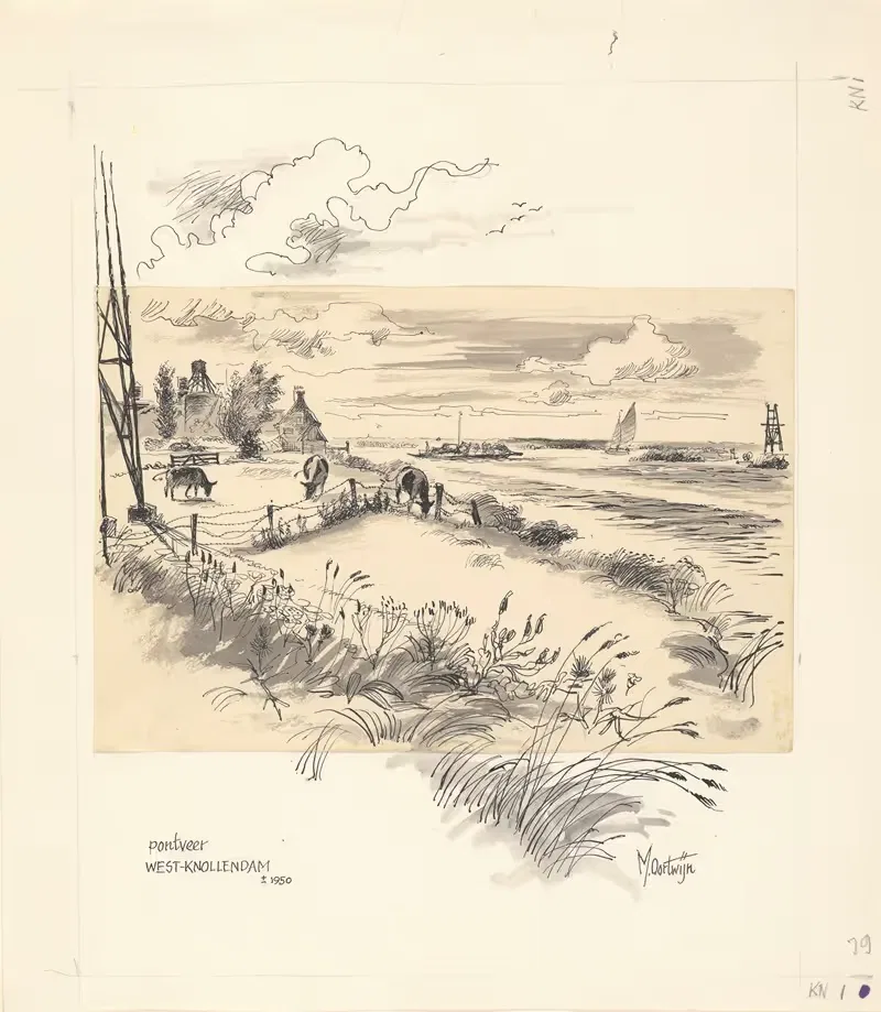 De pontveer bij West-Knollendam — Maarten Oortwijn