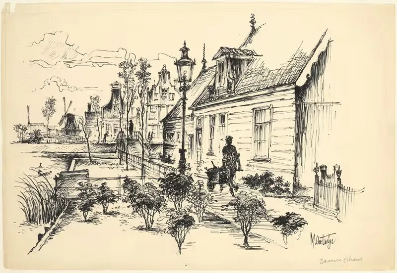 Вид на Заансе Шанс by Маартен Оортвайн, 1951 — digital art print download