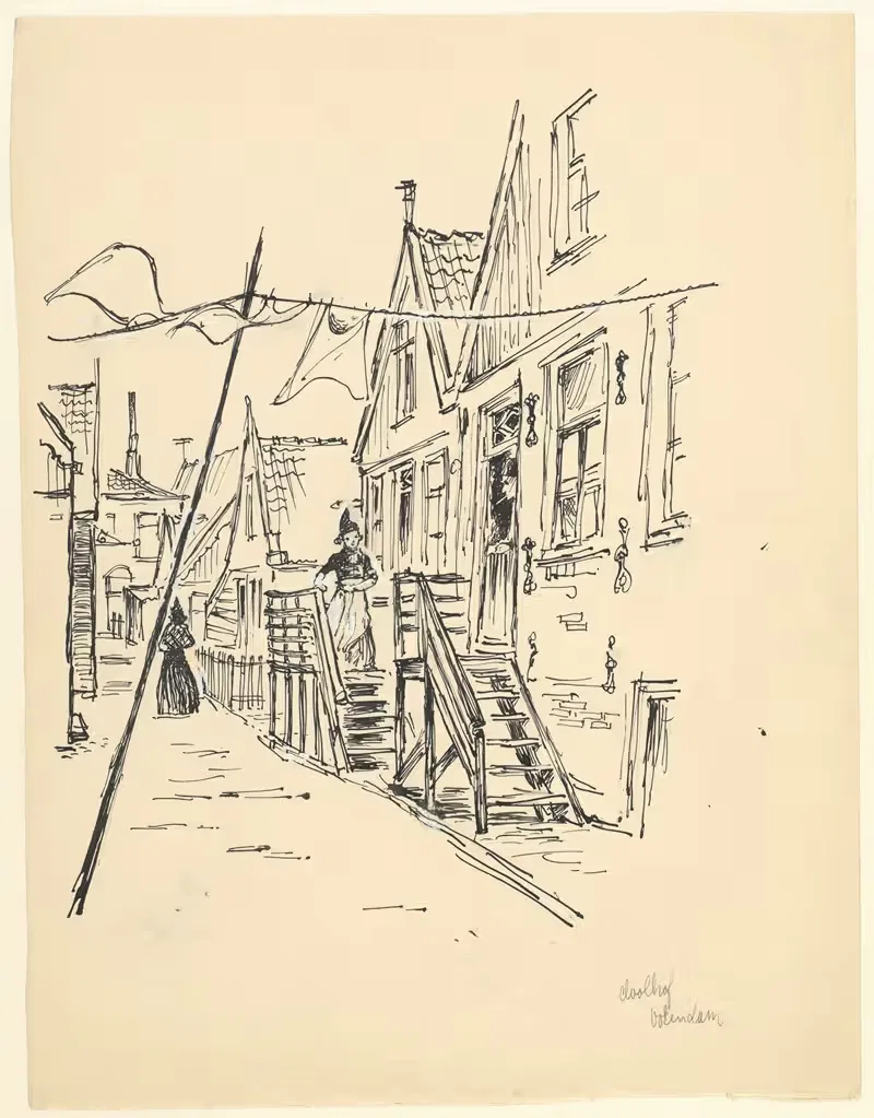 Вид в лабиринте в Волендаме by Маартен Оортвайн, 1950-1965 — digital art print download