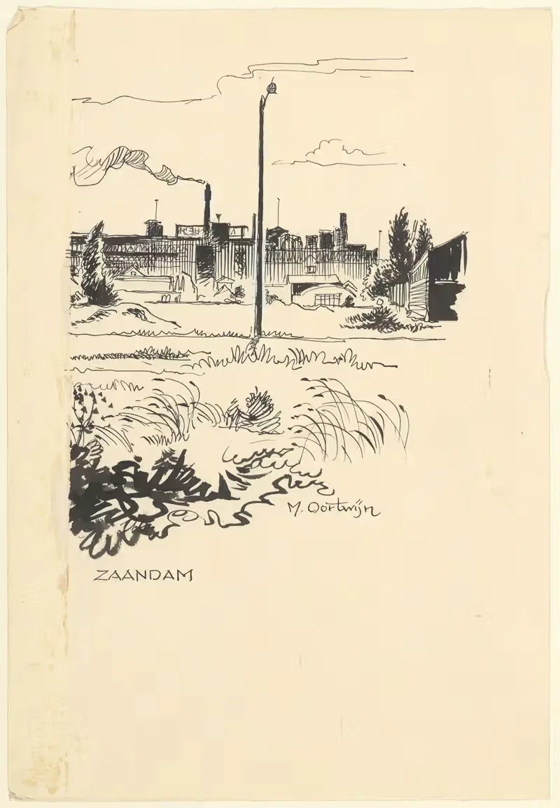 Вид в Заандаме by Маартен Оортвайн, 1952 — digital art print download